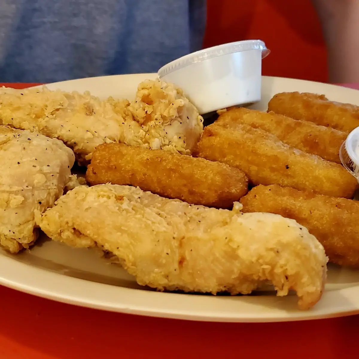 Chicken Strip and Mozzarella Sticks