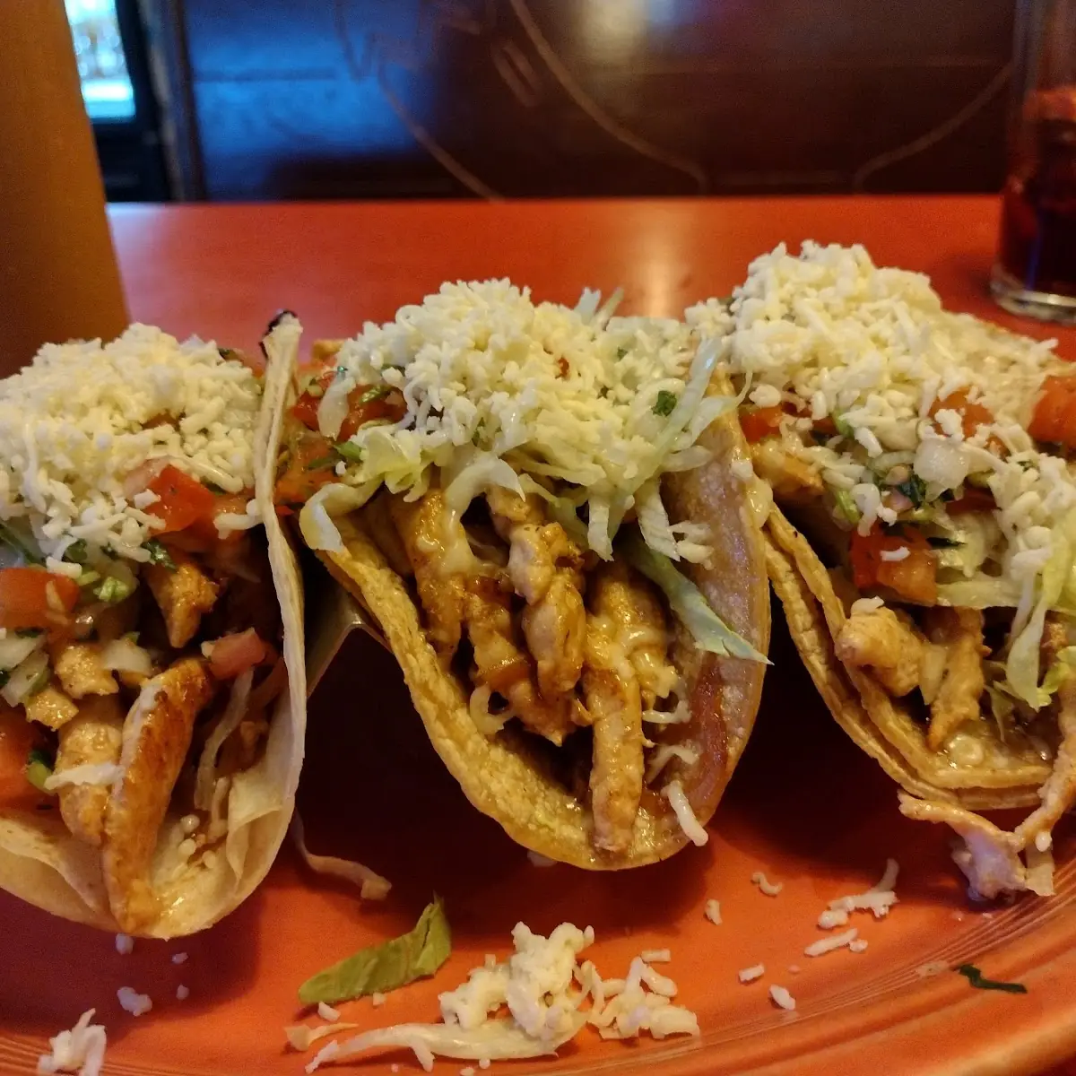 Grilled Chicken Tacos on Flour Tortillas