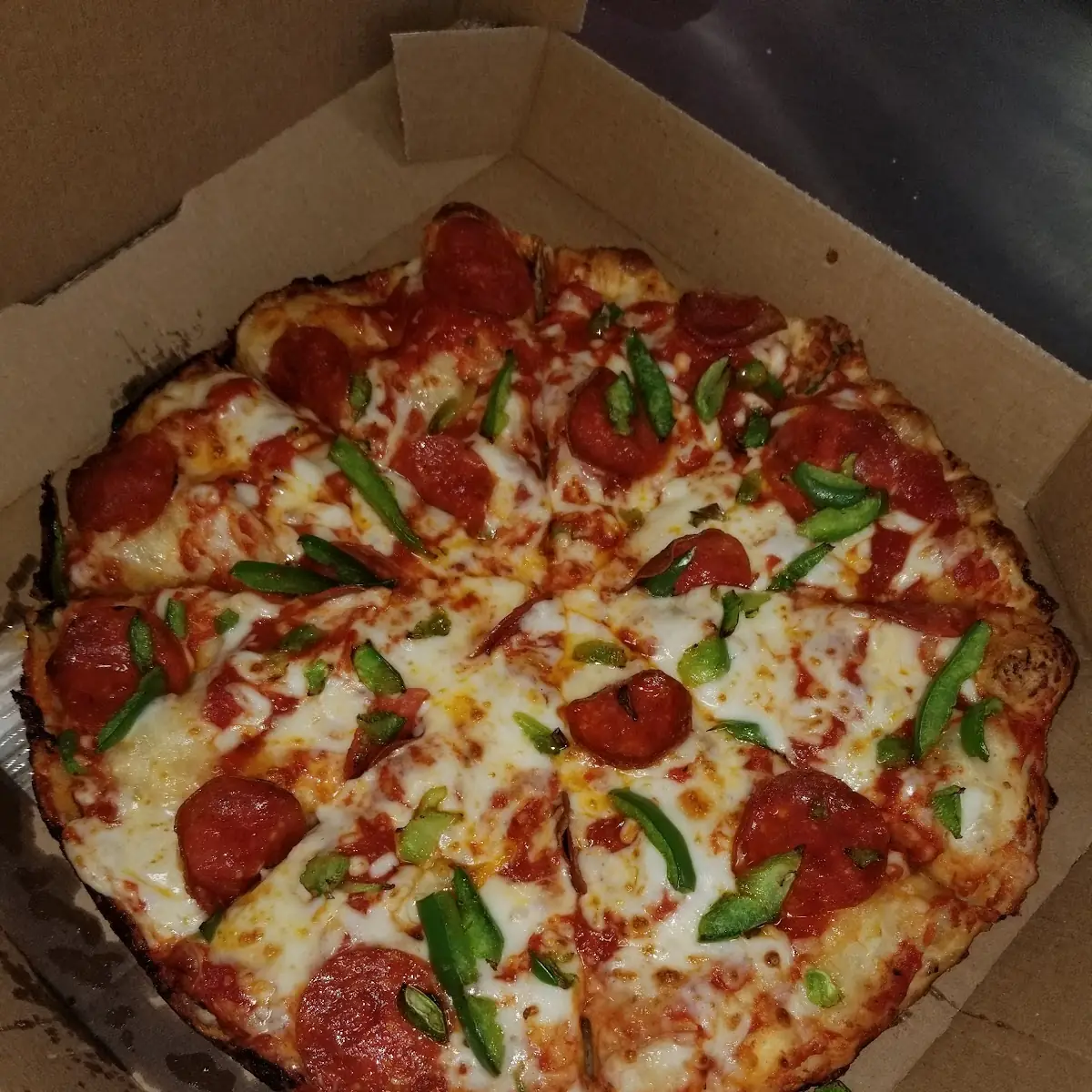 Pepperoni and Green Peppers