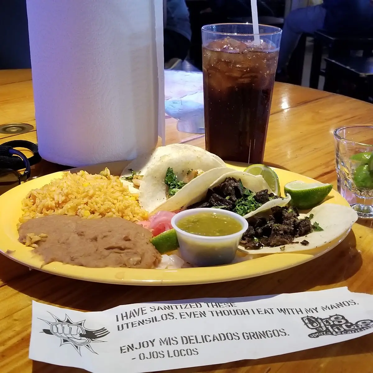 Tender Pork Carnitas Taco Plate