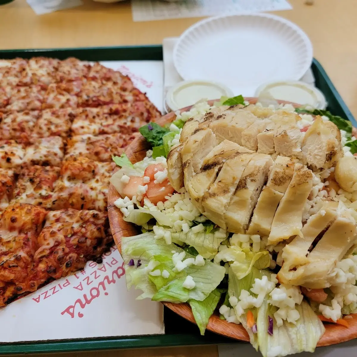 Cheese Pizza and Salad