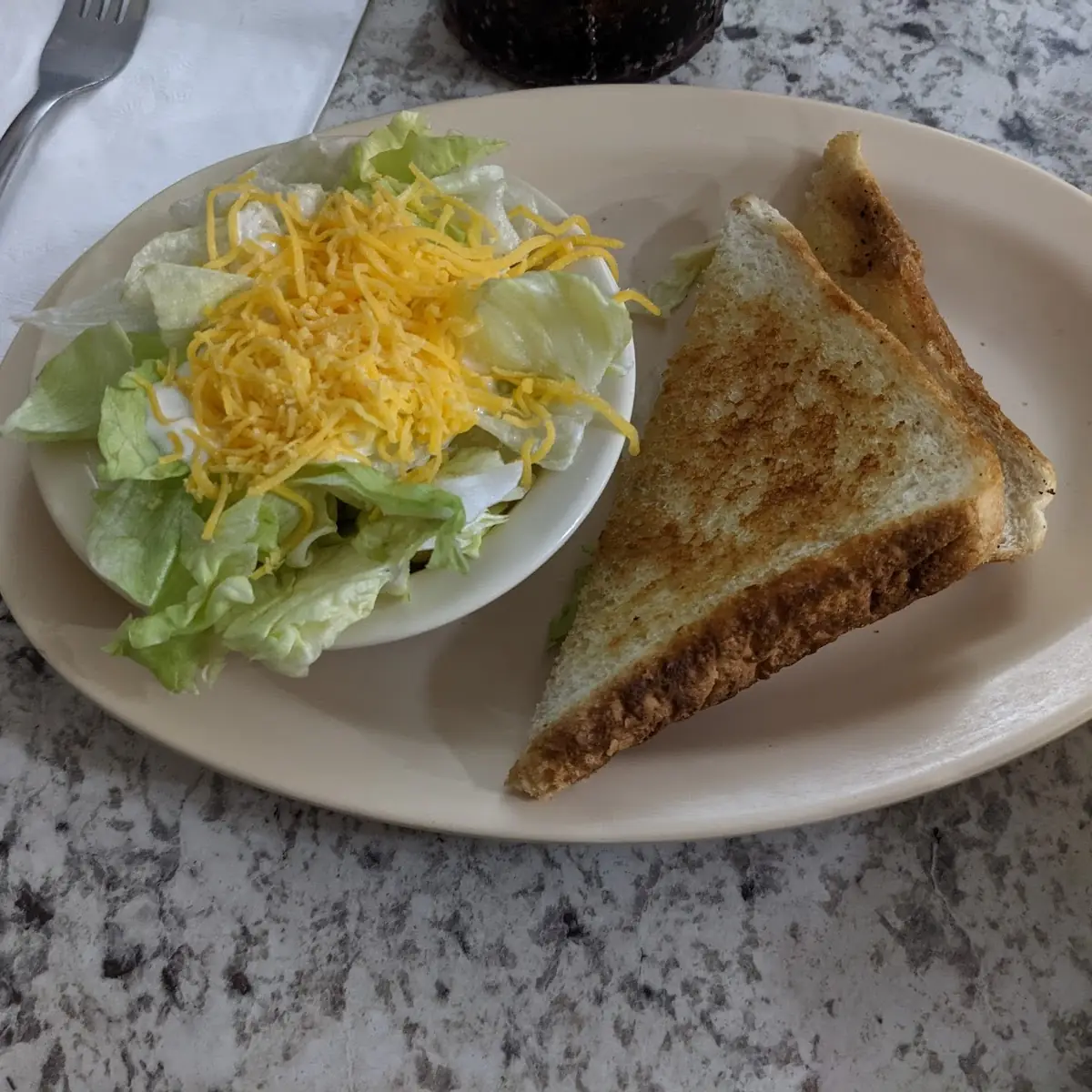 Side Salad and Toast