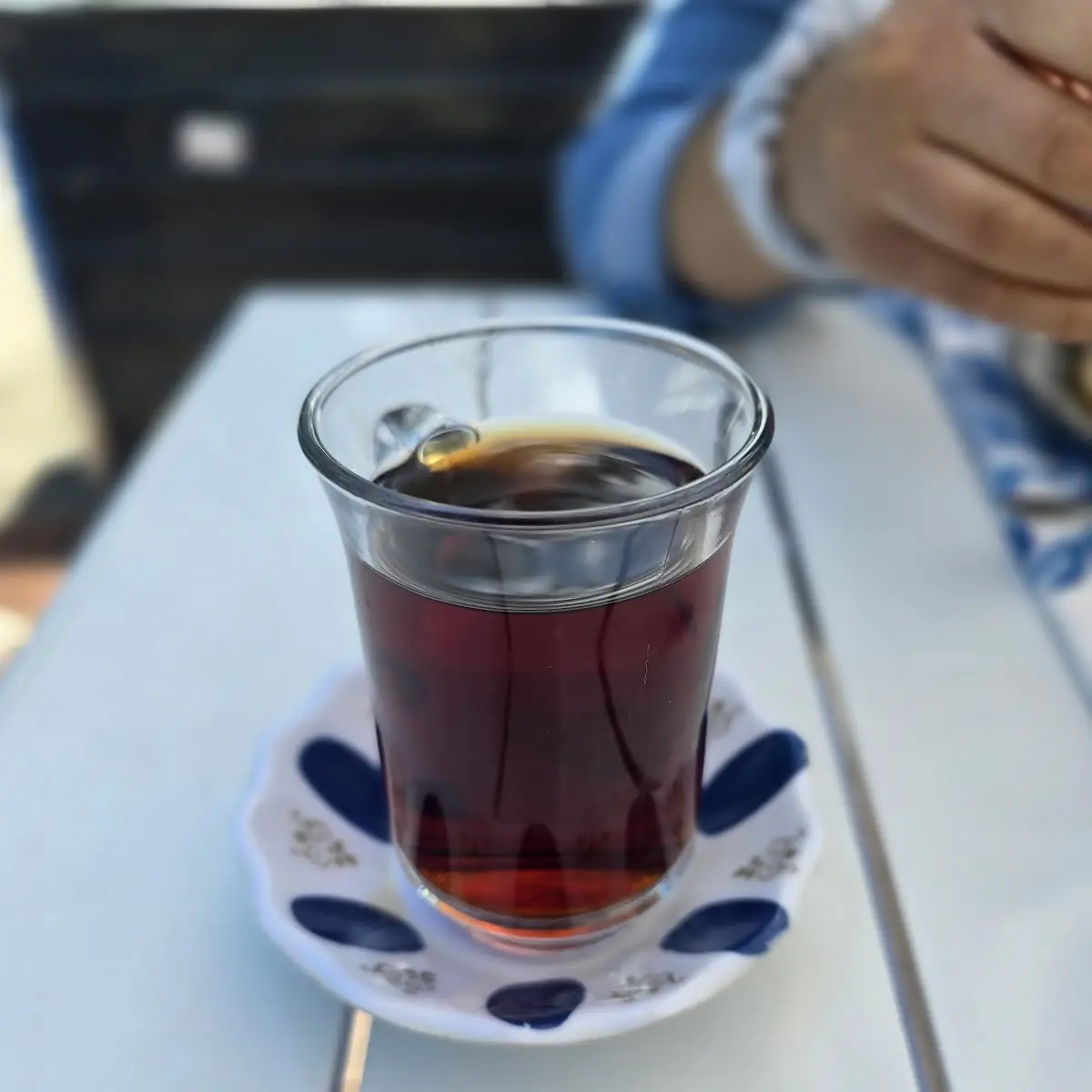 Hot Tea in Glass Cup