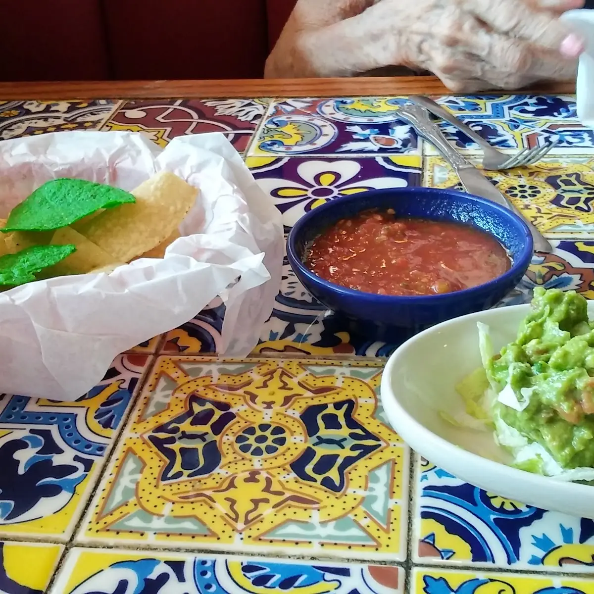 Chips Salsa and Guacamole Dip