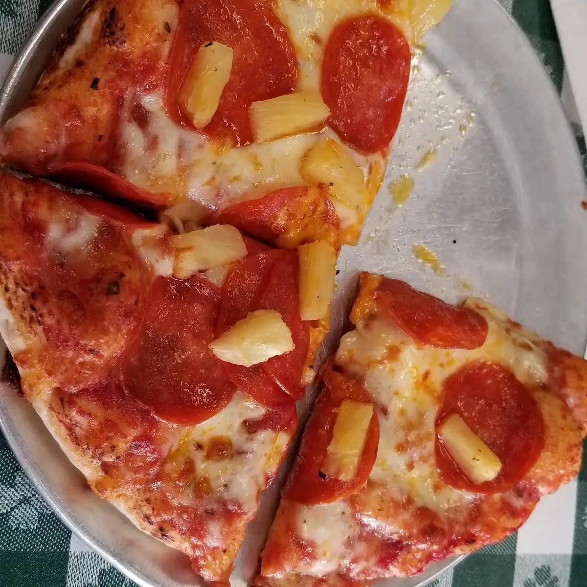Pepperoni and Pineapple Personal Pizza