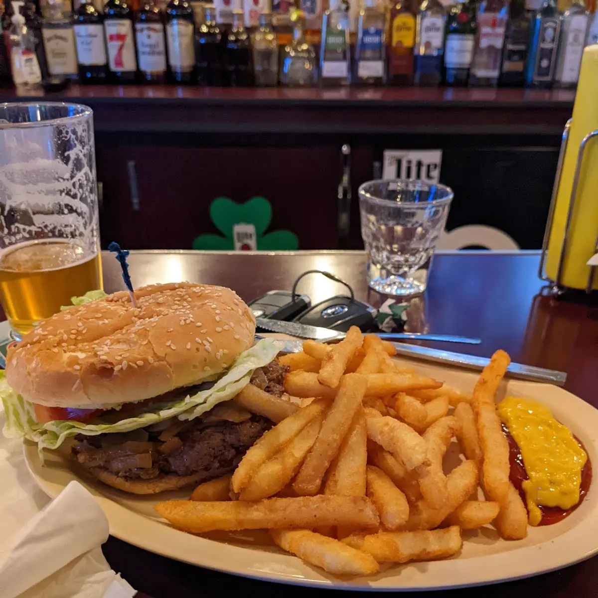 Ground Round Burger with Fries