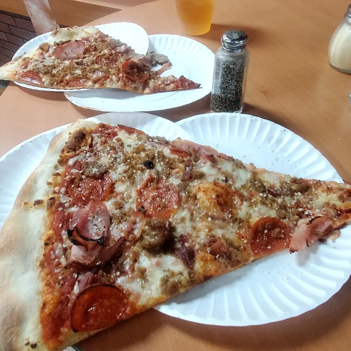 Huge Meat Pizza Slice