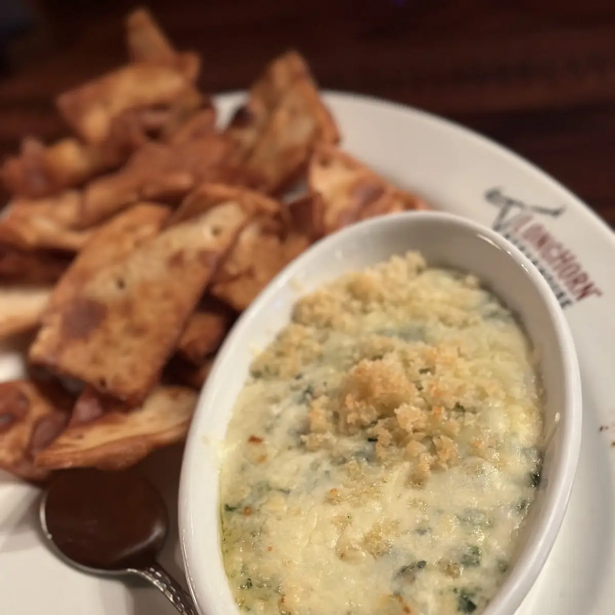 Parmesan Crusted Spinach Dip
