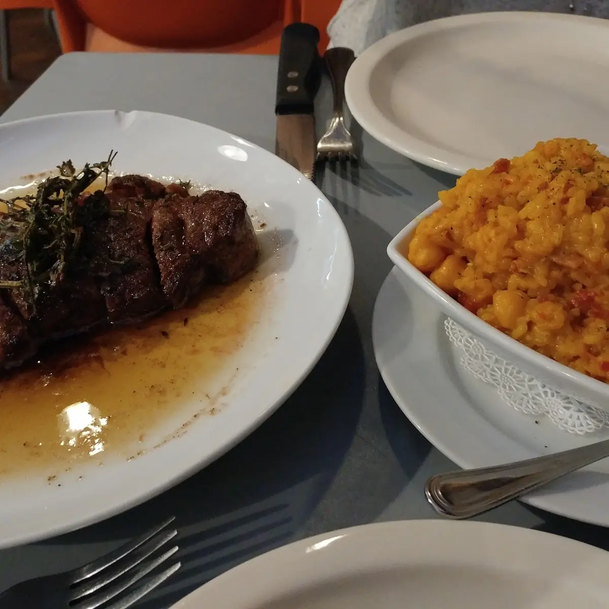 New York Steak and Risotto