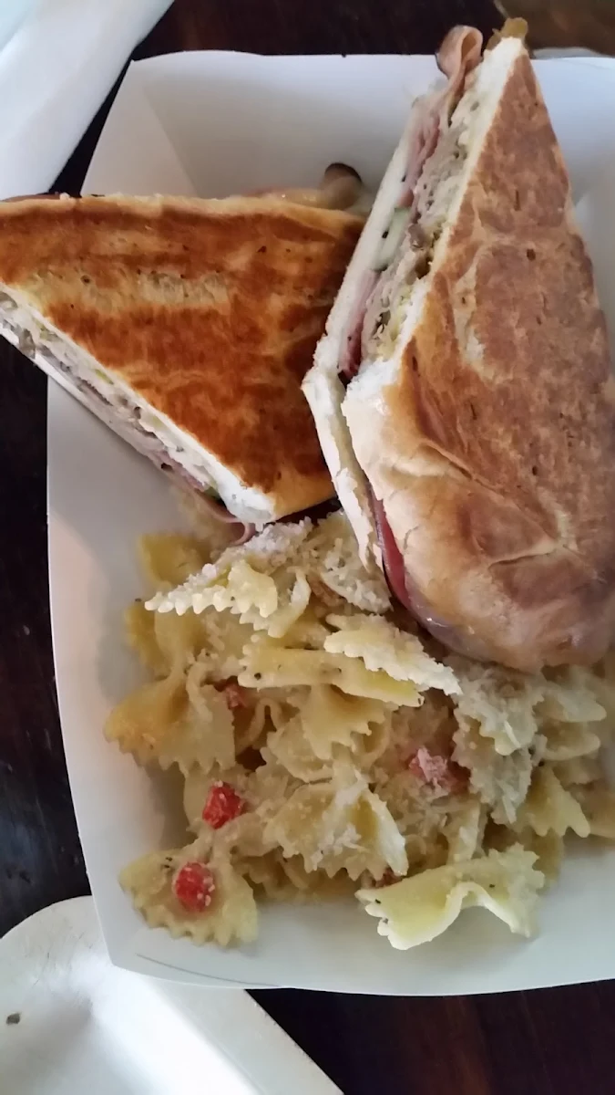 Cuban Sandwich with Pasta Salad