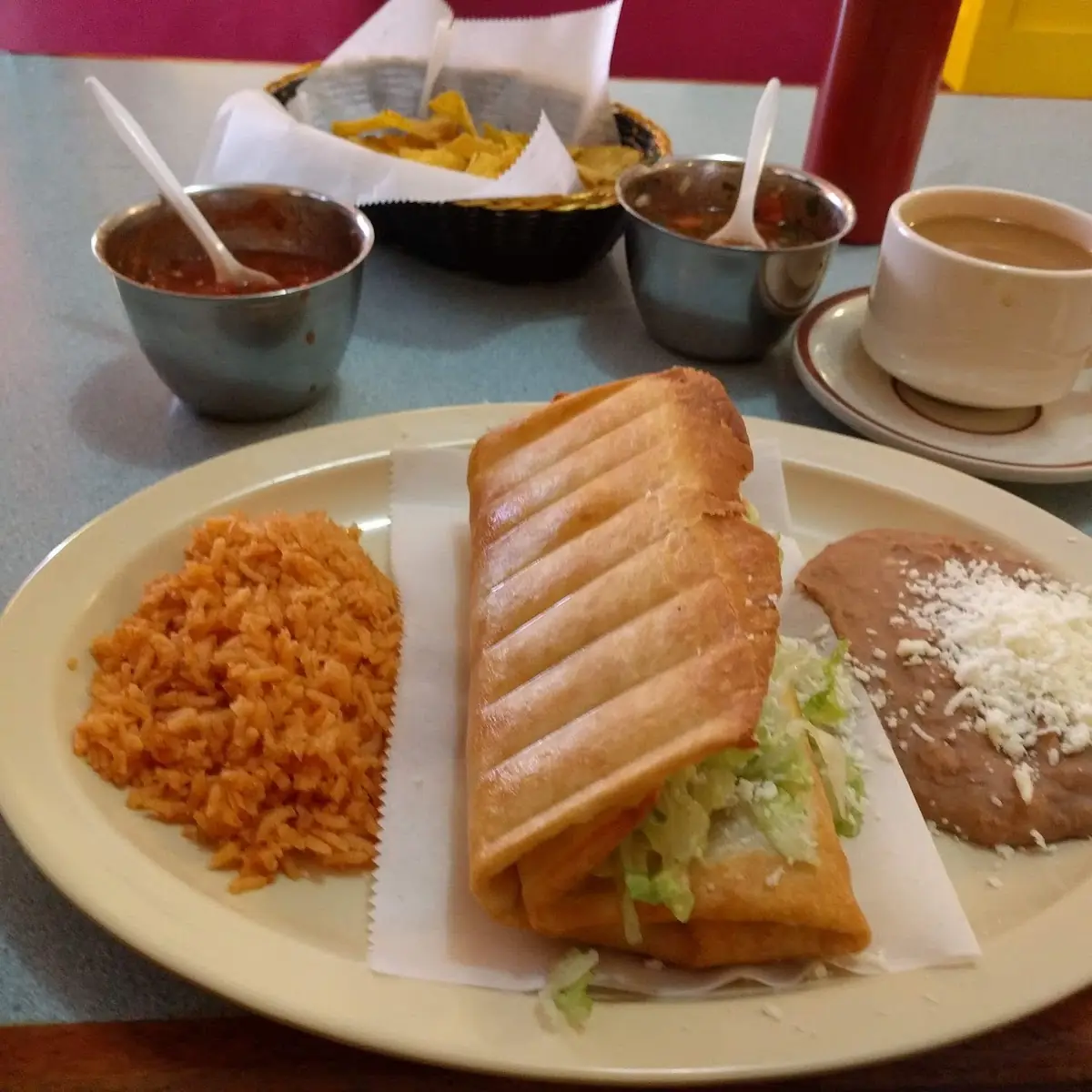 Burrito Chimi w Rice Beans