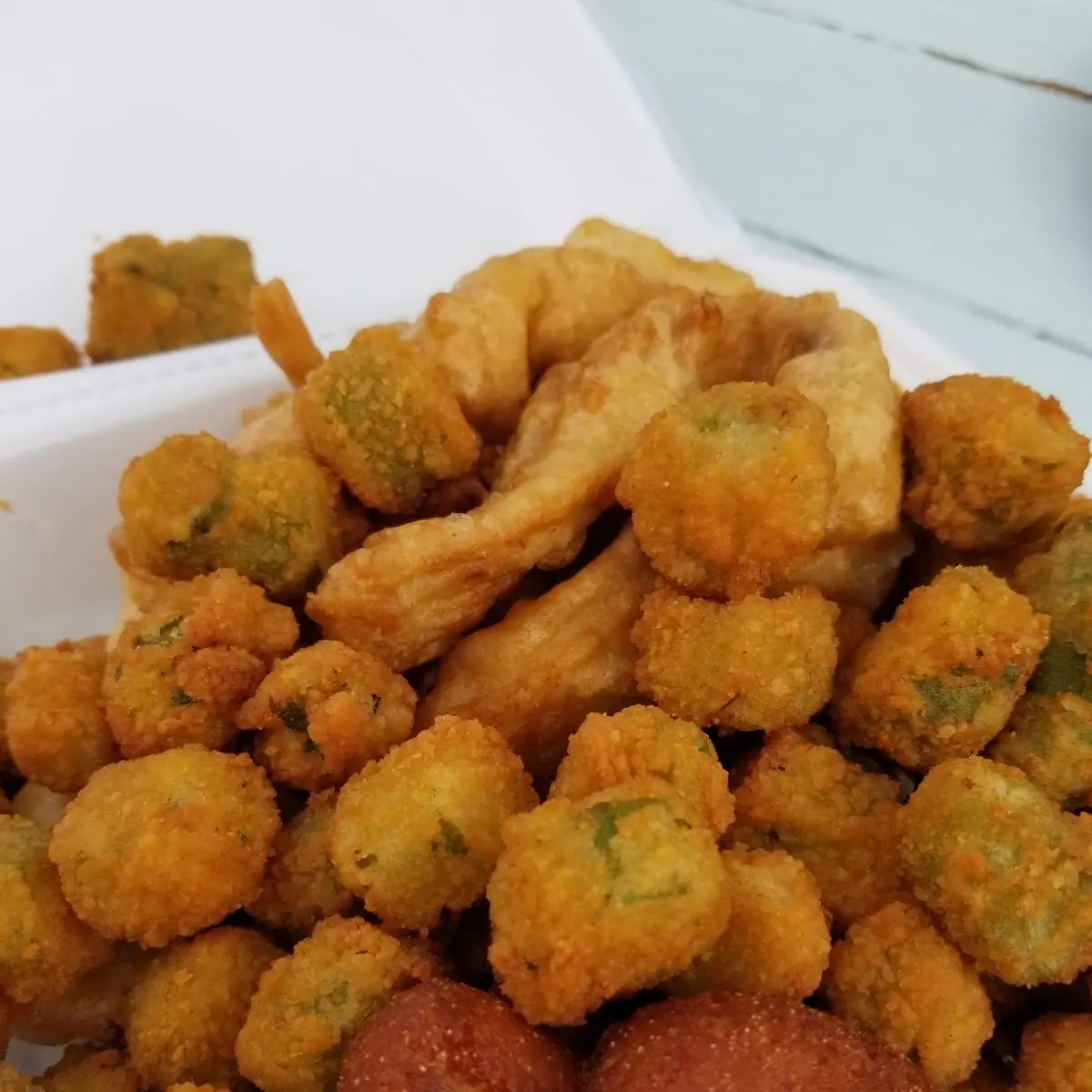 Crab Cakes with Fried Okra