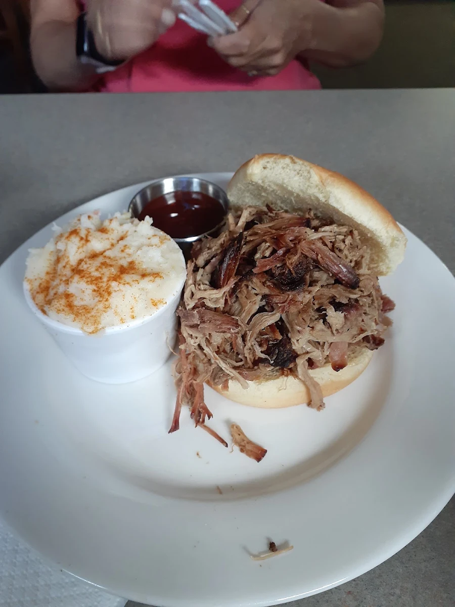 Pulled Pork Sandwich and Potato Salad