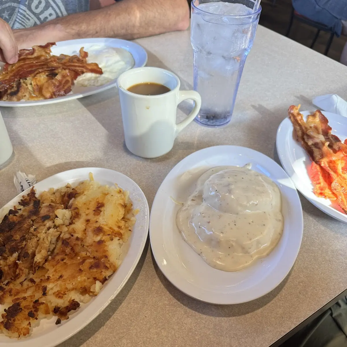 Biscuit and Gravy and Hash Browns