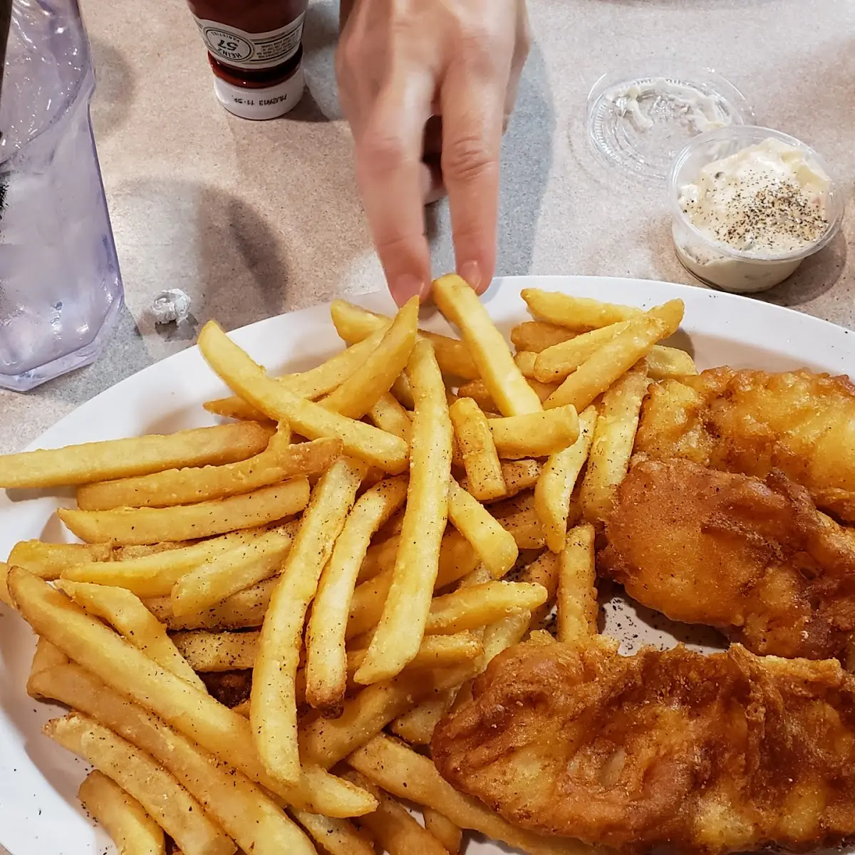 Fried Fish with Fries
