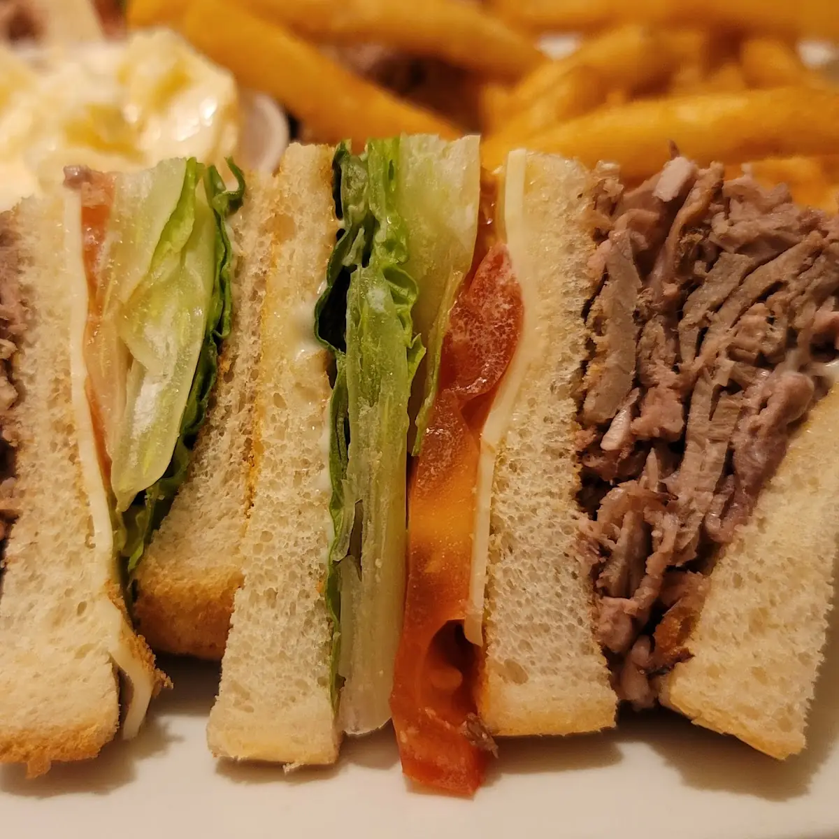 Roast Beef Club Sandwich