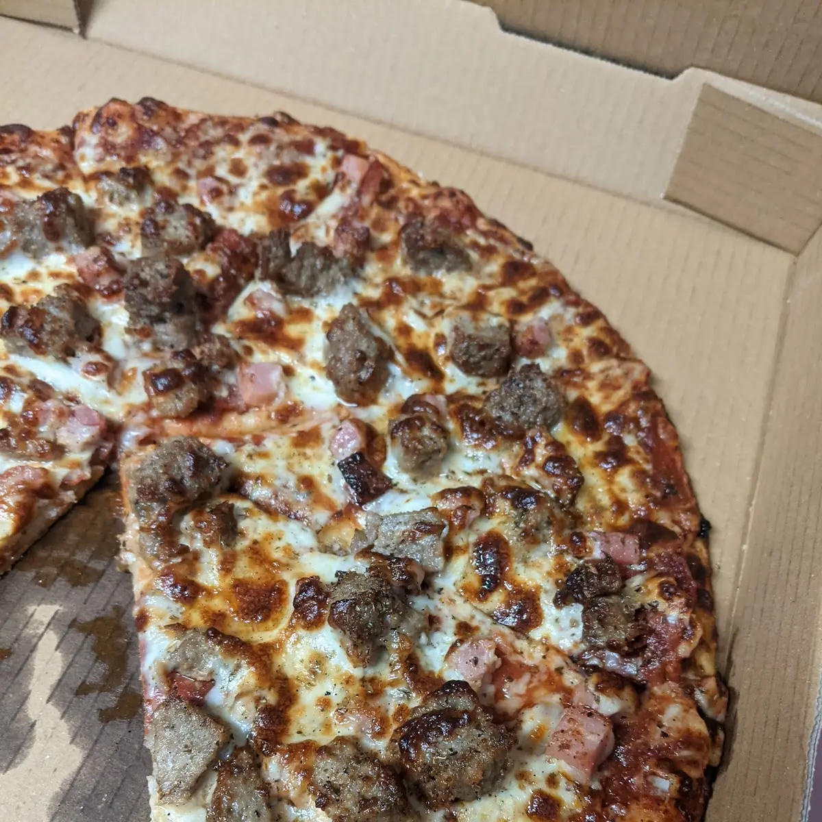Three Meat Pizza