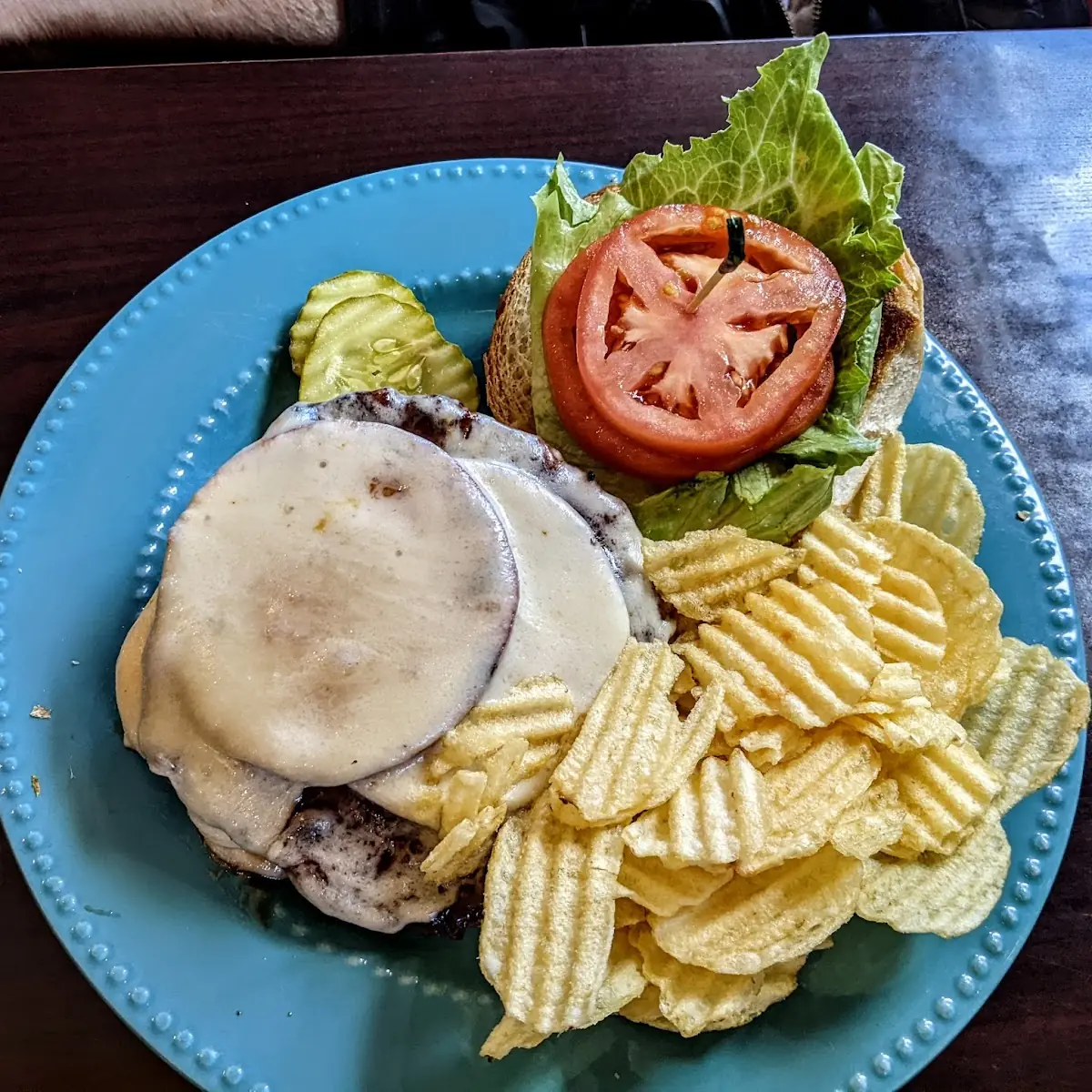 Canadian Bacon Swiss Burger