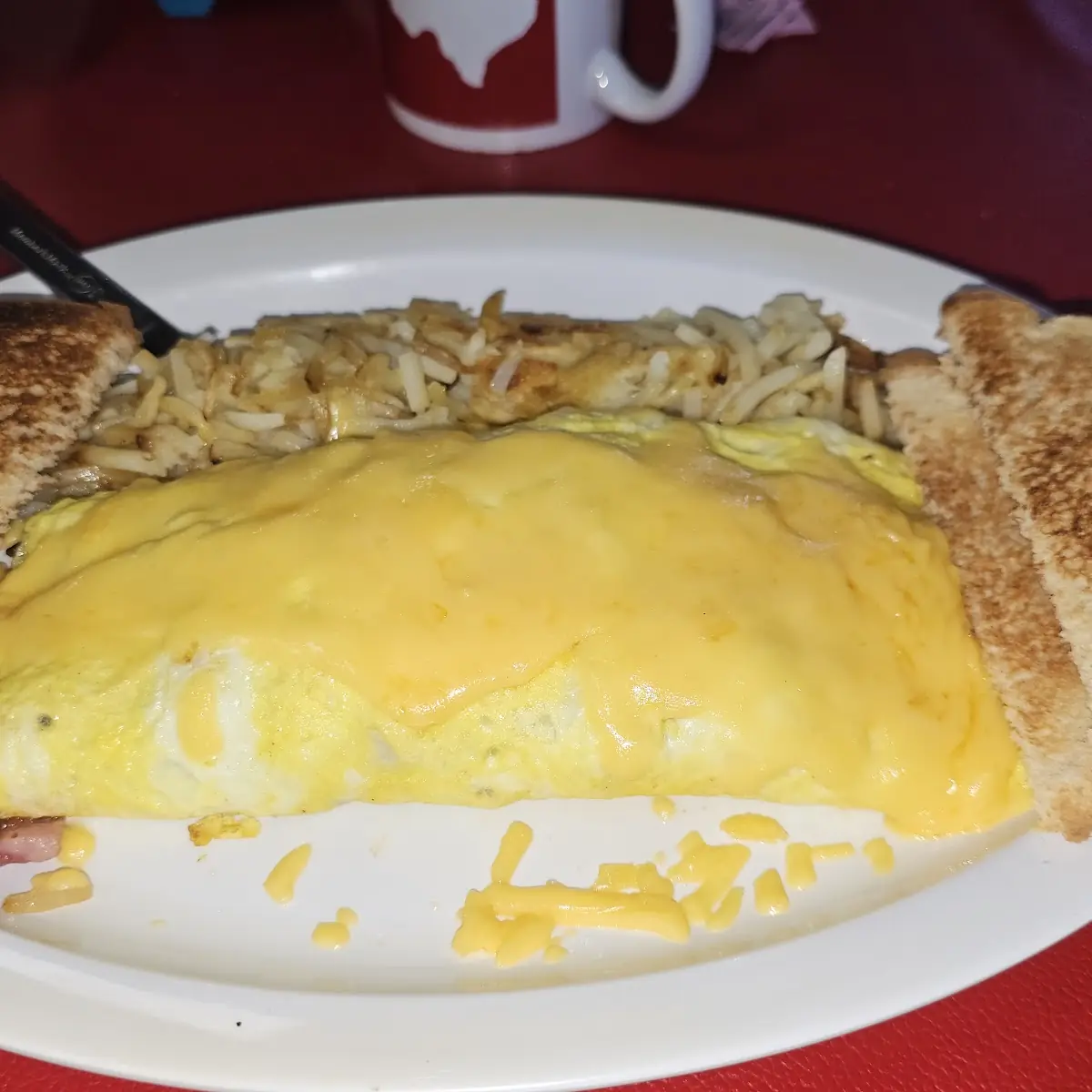 Western Omelette with Hash Browns