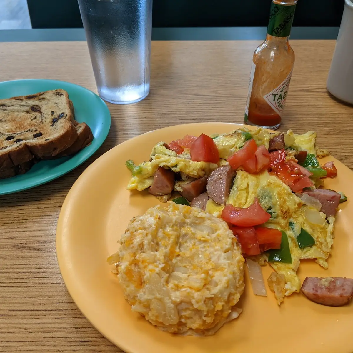 Scrambler-B Version Sausage Eggs Green Pepper and Tomato