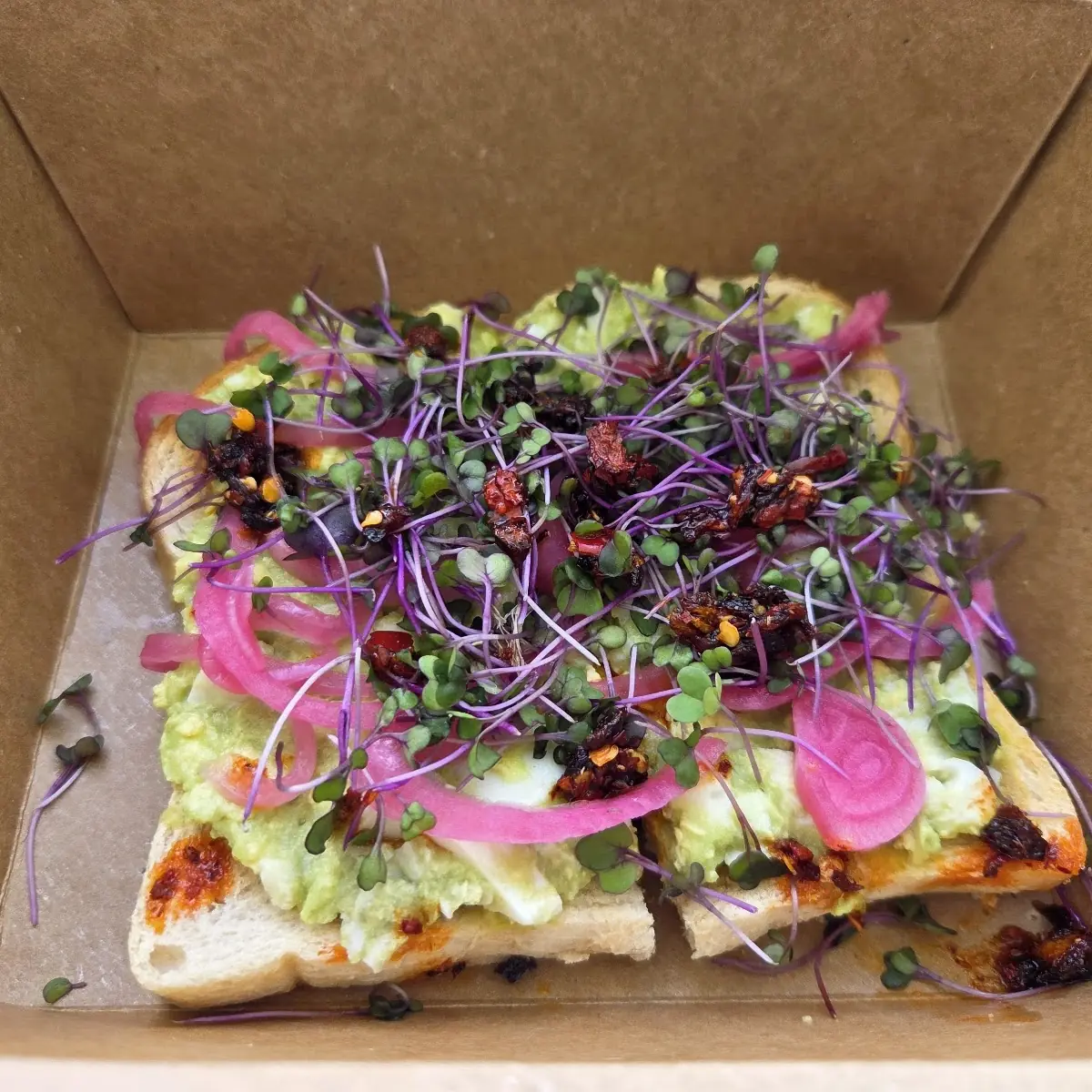 Avocado Toast with Pickled Onions