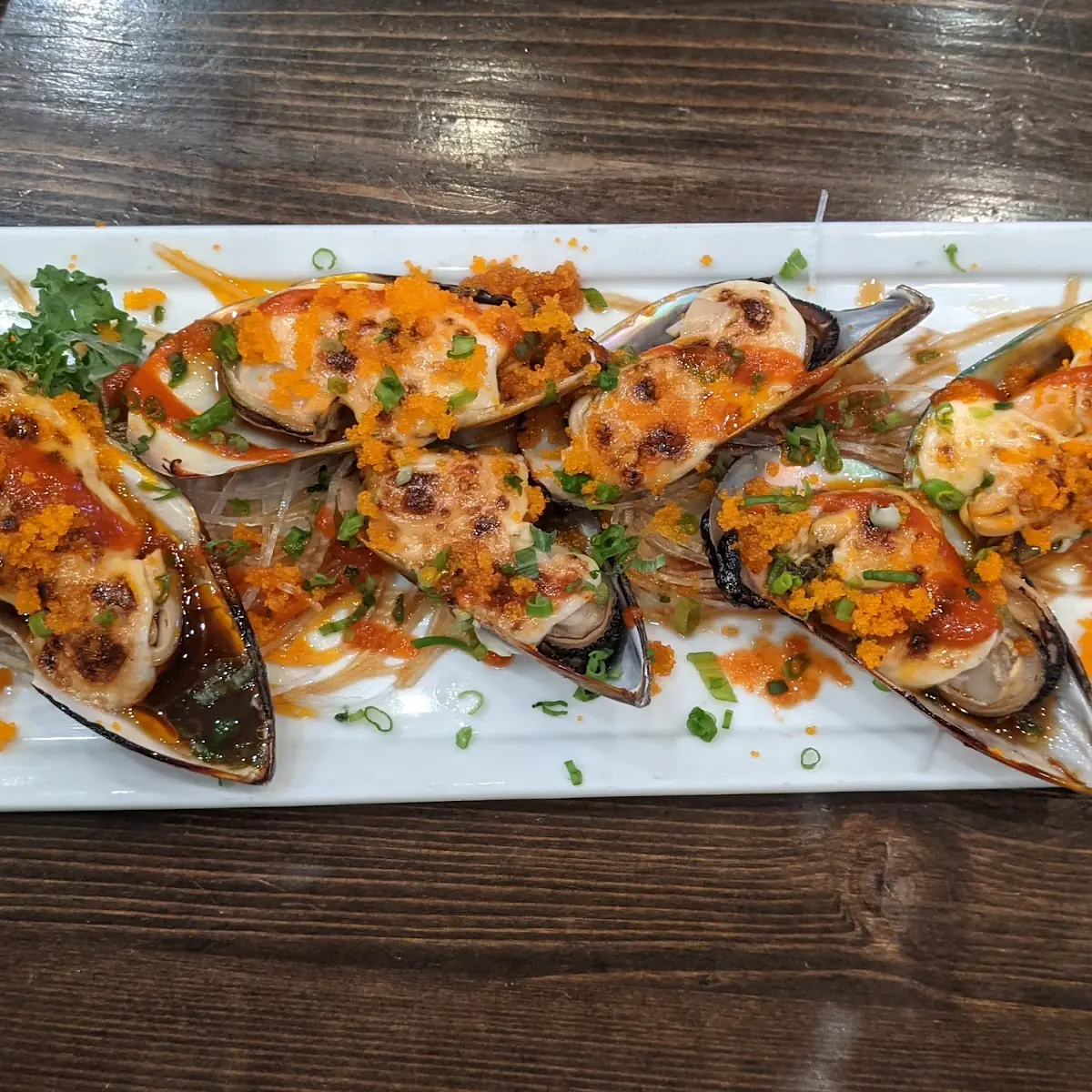 Loaded Baked Mussels