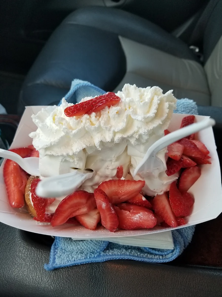 Waffles with Fresh Cut Strawberries