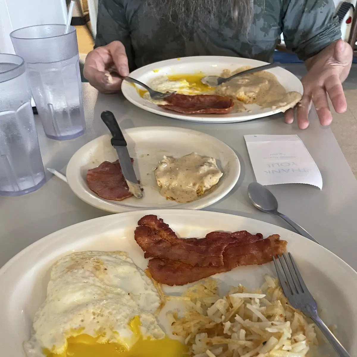 Sunrise Platter Substituted Bread for Hash Brown Potatoes