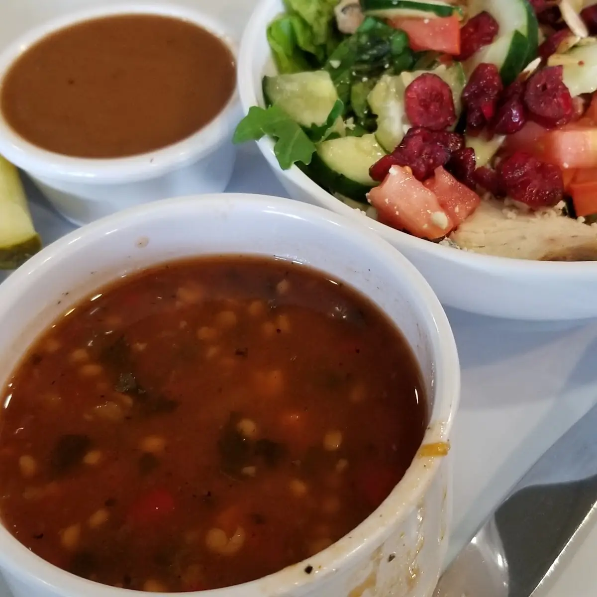 Fire Roasted Vegetable Soup and Savannah Salad