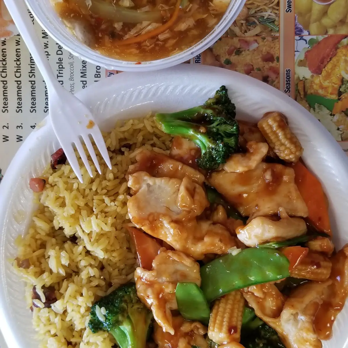 Garlic Chicken with Pork Fried Rice