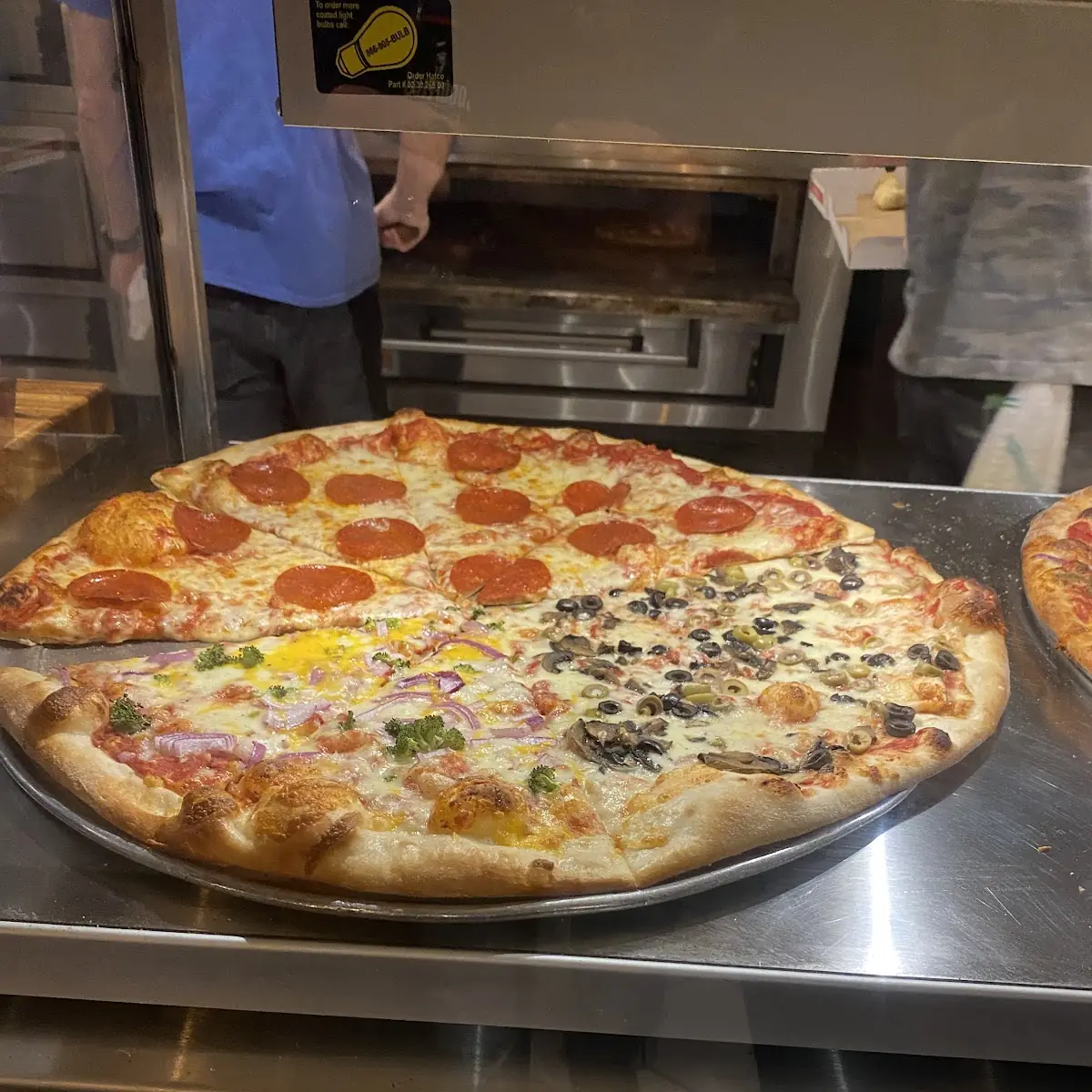 Black and Green Olive Pepperoni Pizza