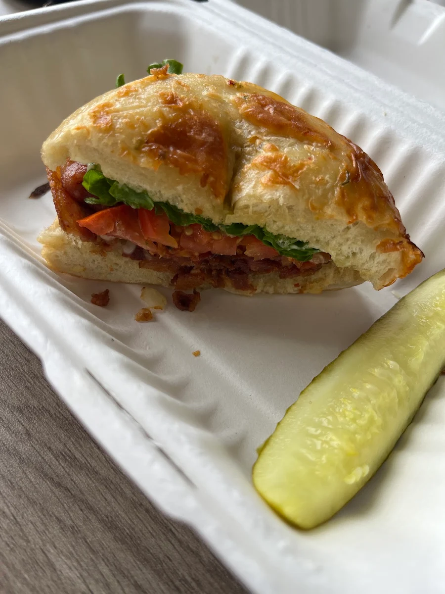 blt on Jalapeno Cheddar Bagel