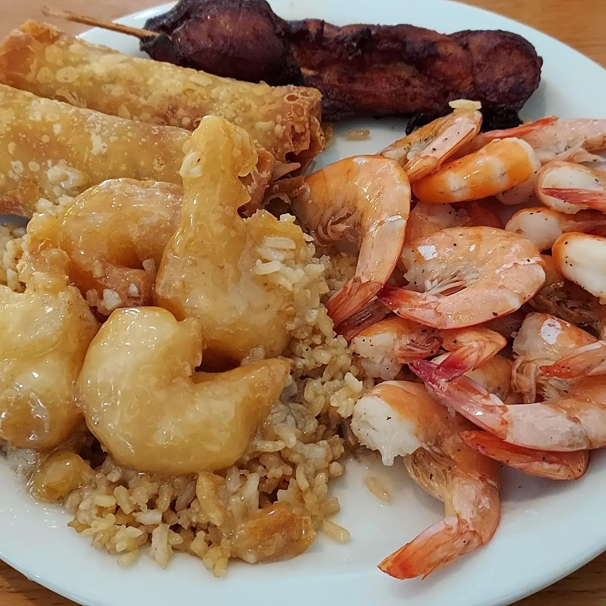Ham Fried Rice with General TSO's Chicken