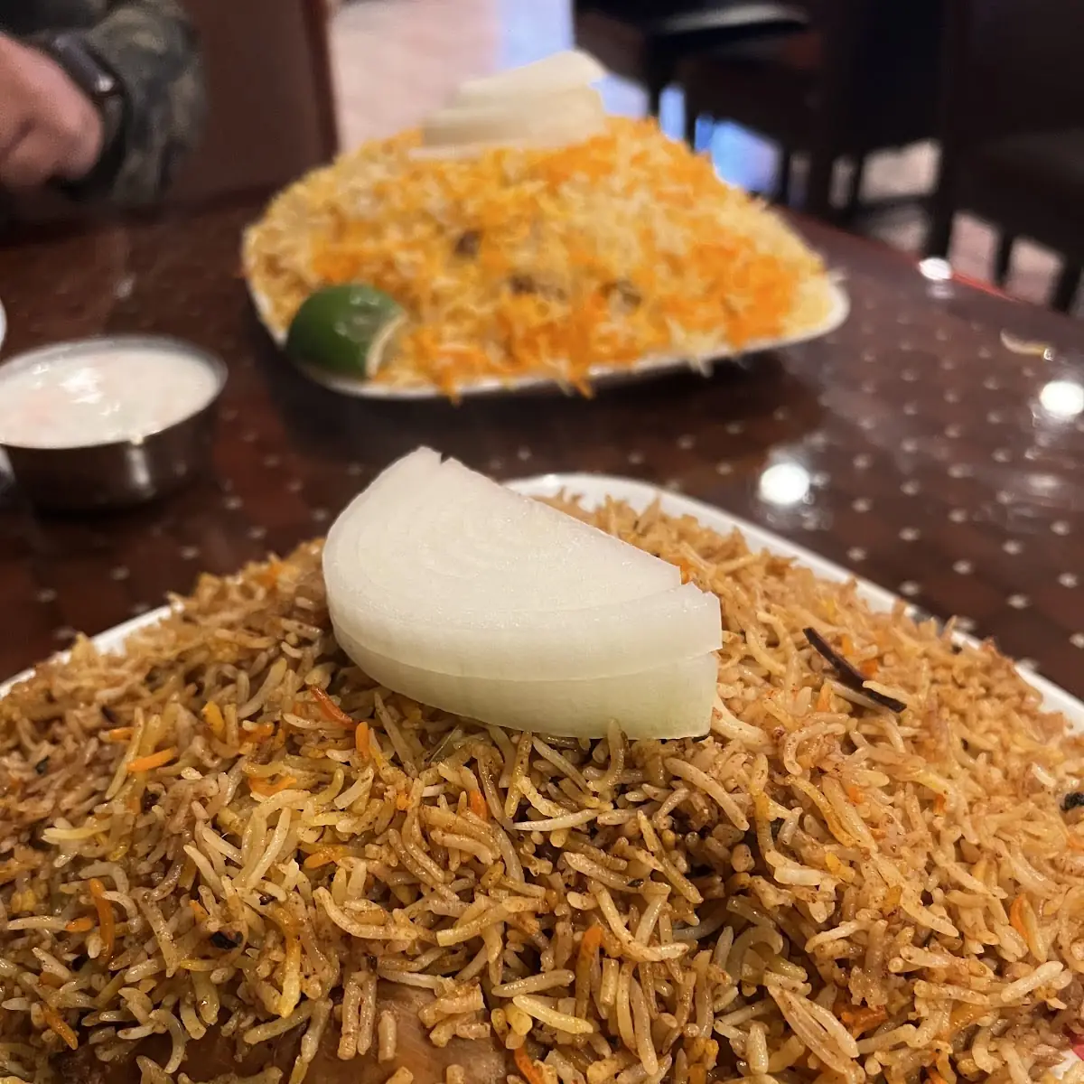 Chicken Biryani with Naan Sides