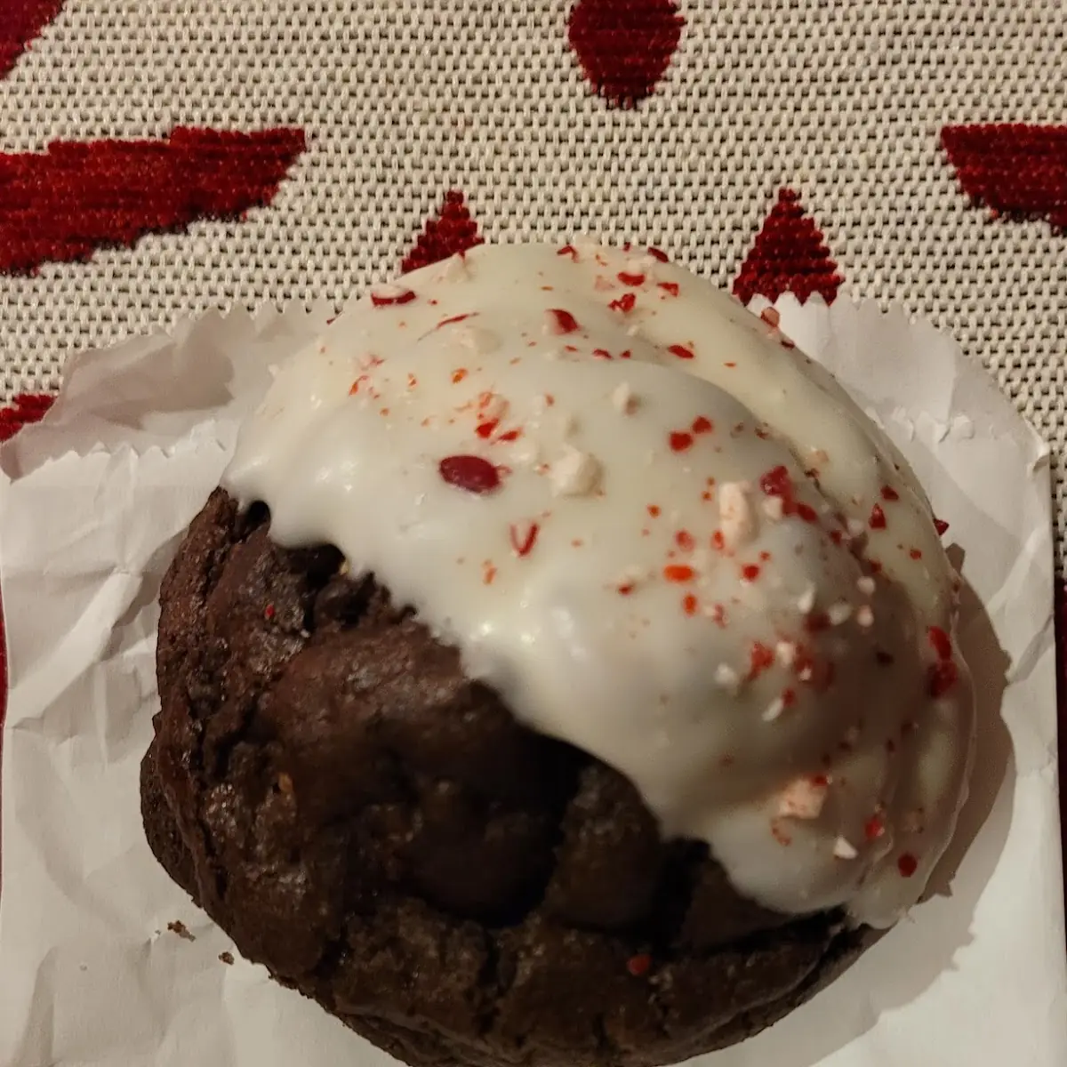 Double Chocolate w White Chocolate and Candy Cane It Is OK