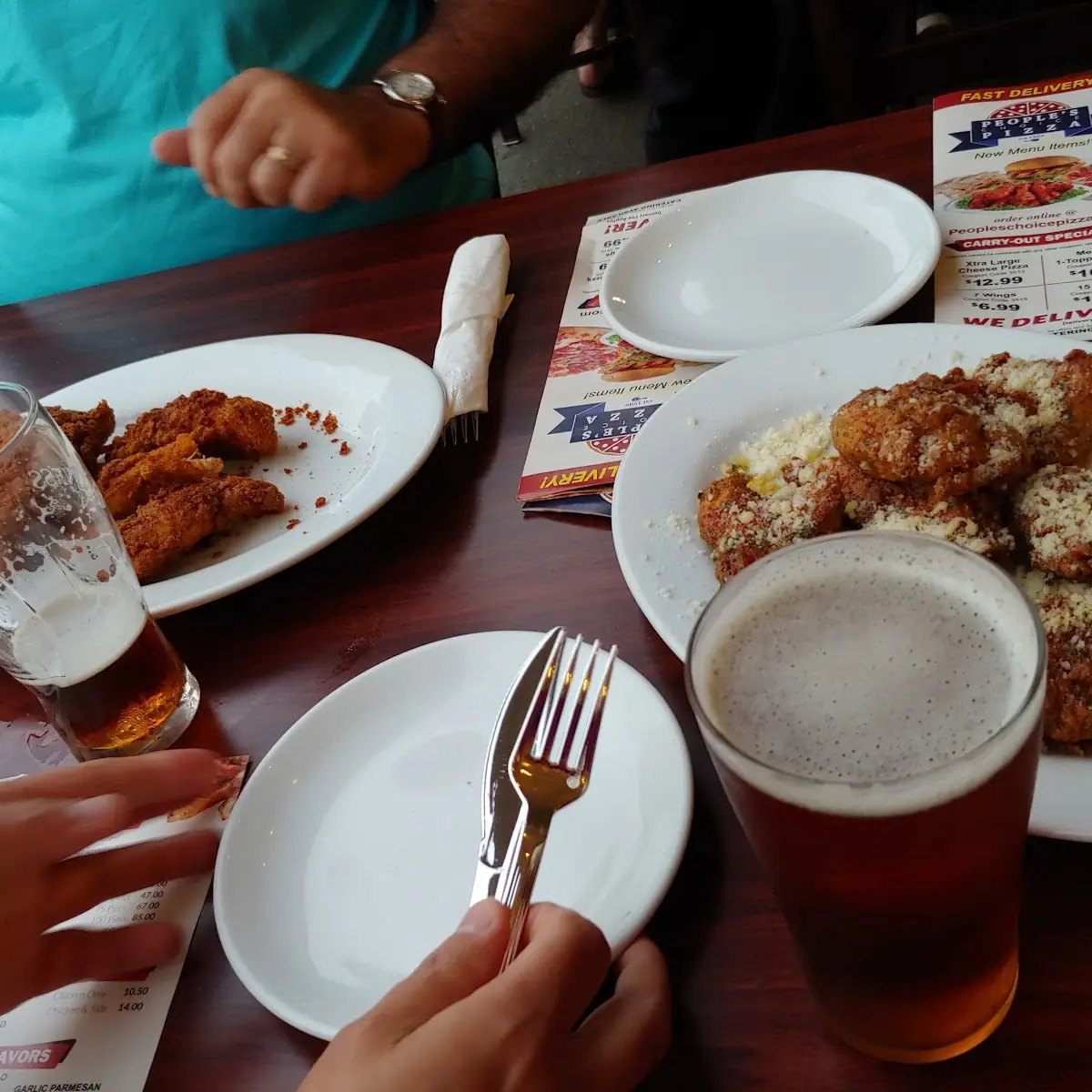 Cold Beer Crispy Wings Great Staff