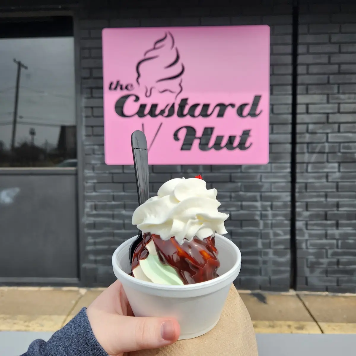 Toasted Coconut and Pistachio Custard Sundae