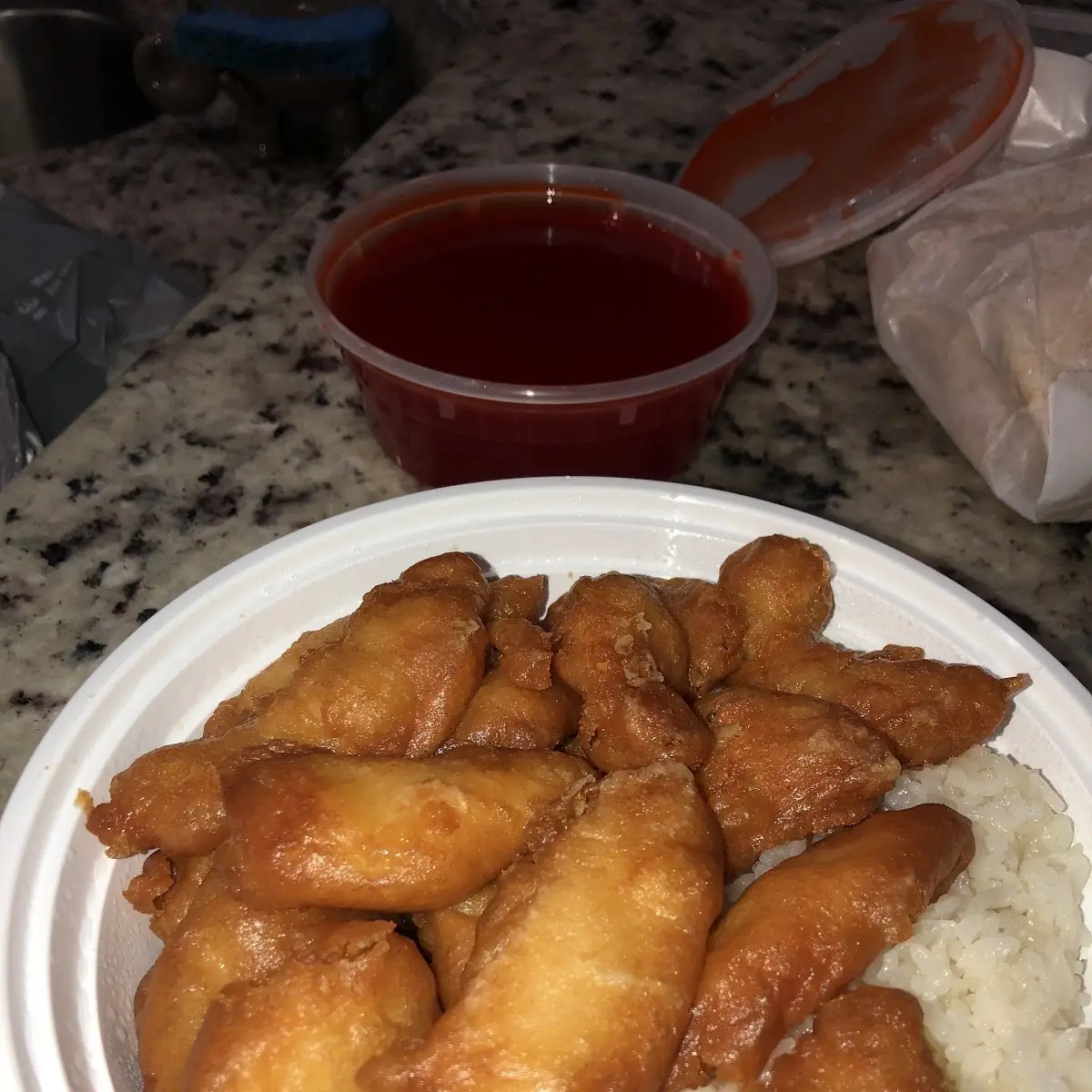 Sweet and Sour Chicken Fried Rice Bowl