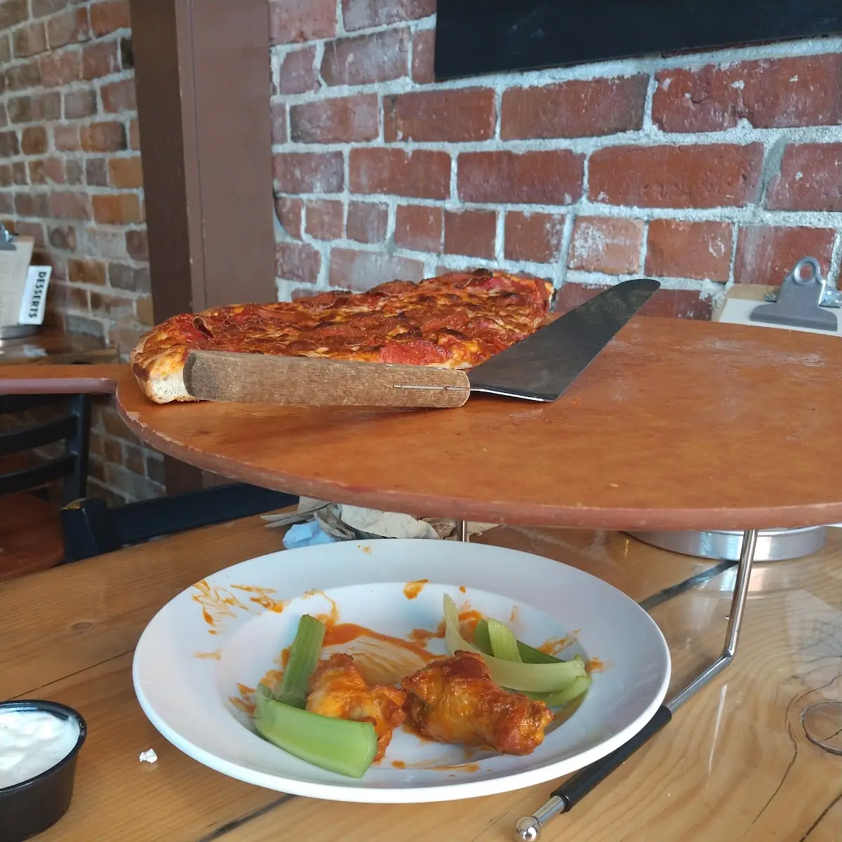 Hot Wings and Pepperoni Pizza with Beer Dough
