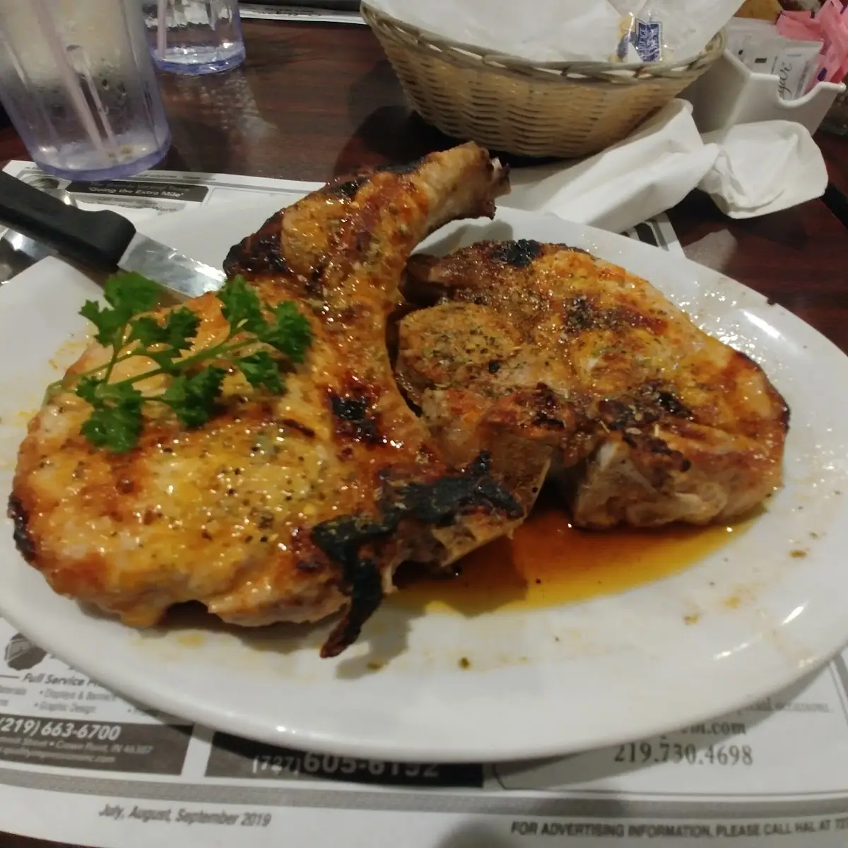 Broiled Greek Pork Chops
