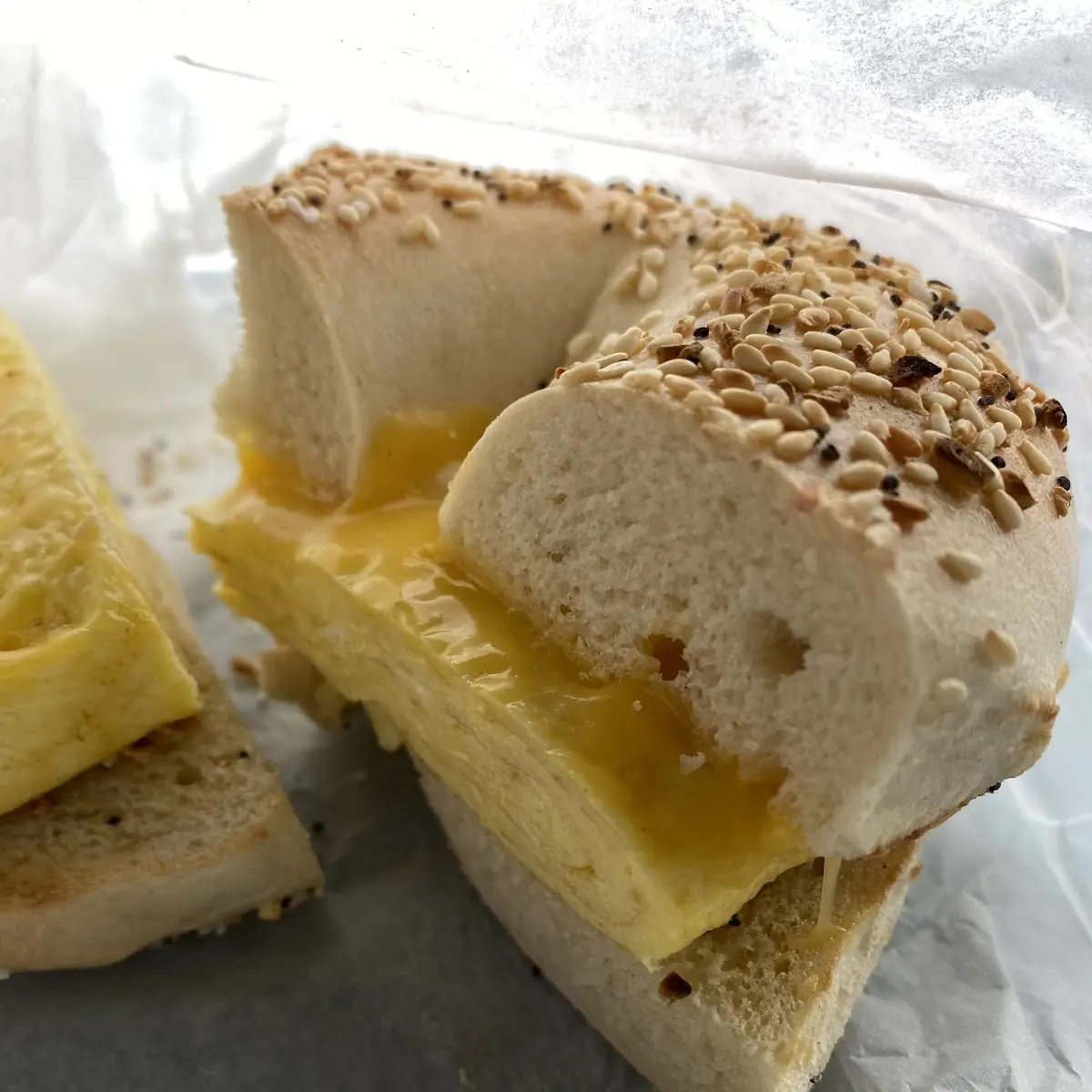 Everything Bagel with Egg and Cheese