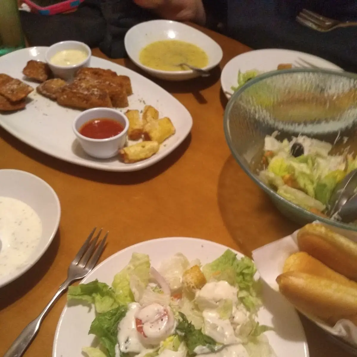 Salad and Bread Sticks