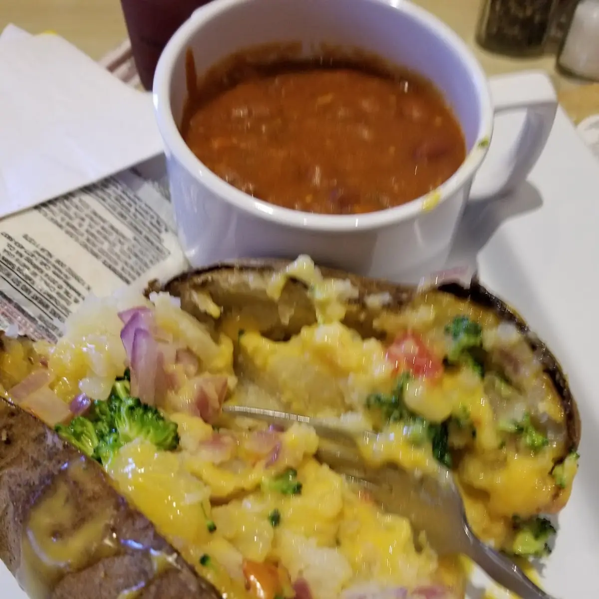 Veggie Spud with Tomato Soup