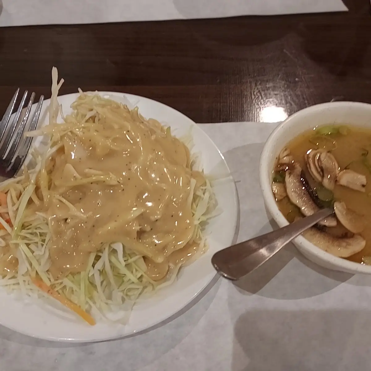 Miso Soup and Salad