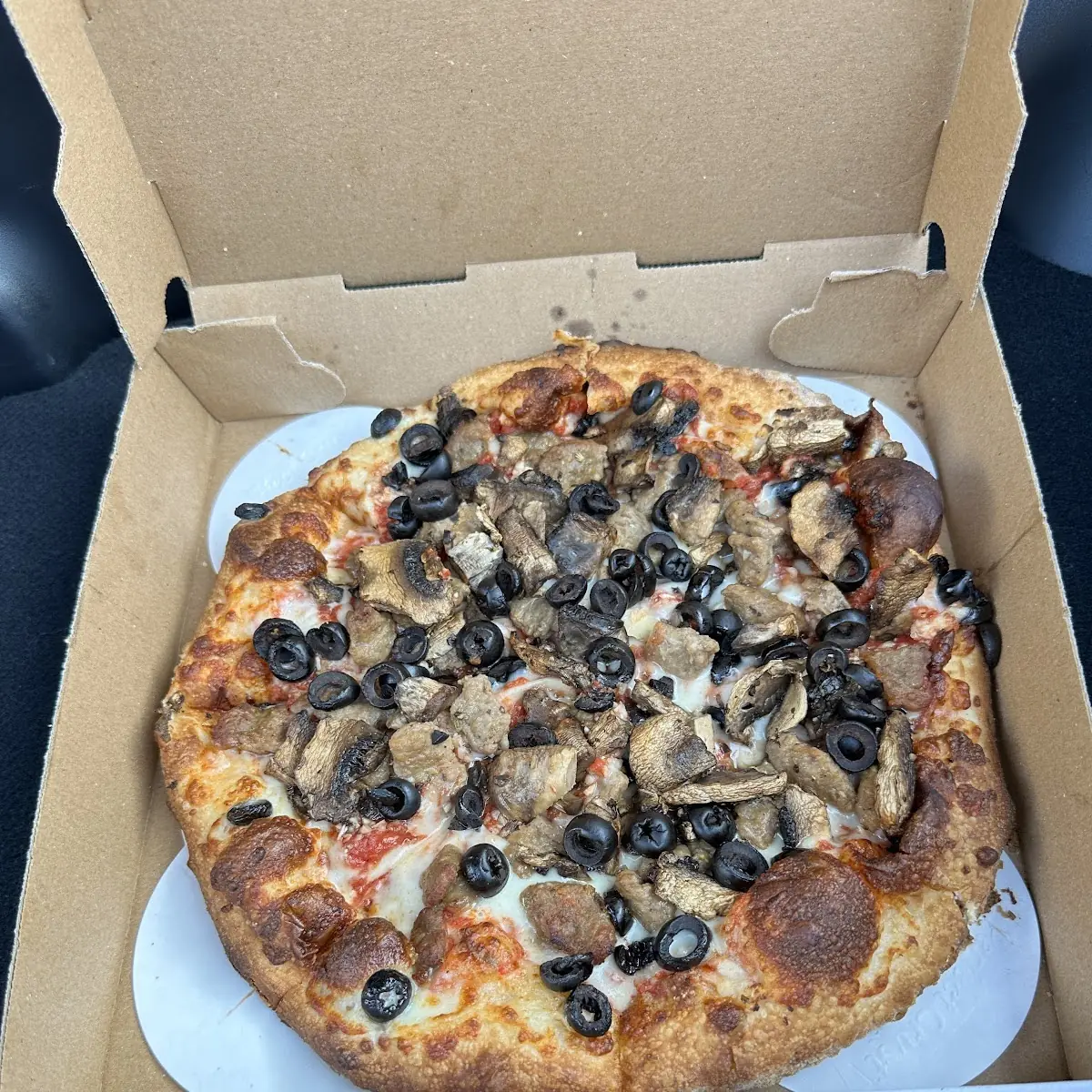 Mushroom and Olive Pizza