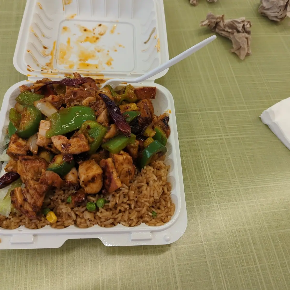 Chicken with Fried Rice and Veggies