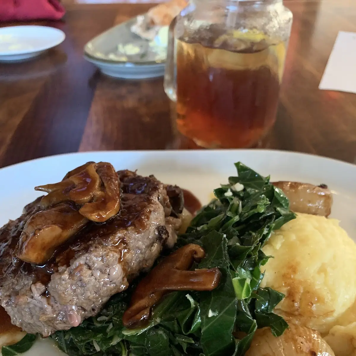 Wagyu Beef Collard Greens and Mashed Potatoes