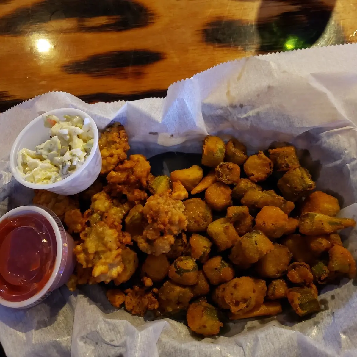 Fried Oysters with Fried Okra