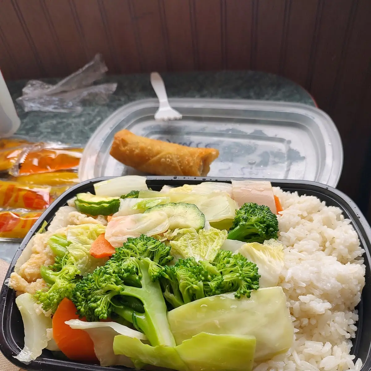 Steamed Vegetables and Rice