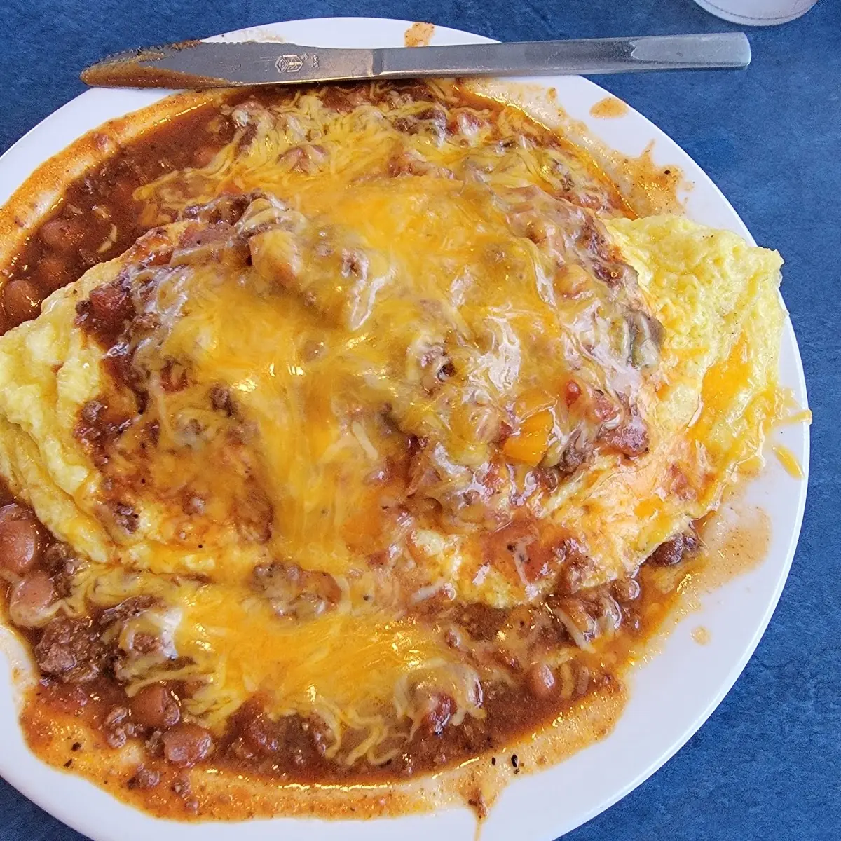 Chili and Cheese Omelette